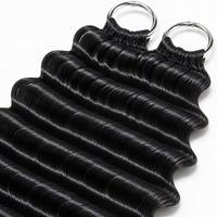 Extensions de cheveux vietnamiennes en plumes, double trame, crochet, 100% cheveux humains vierges, bouclés profonds, avec fil invisible, vente en gros
