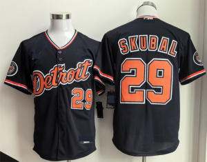 Vente en gros de maillots de baseball pour hommes de qualité supérieure, style Detroit, cousus, 29 # Skubal 31 # Greene 28 # Baez 24 # Maillot de joueur CabreraHome Limited - Product Image 4