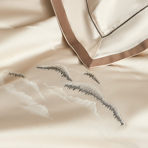   Parure de lit quatre pièces en coton, motif montagne uni, rafraîchissante pour l'été, usage domestique 200x230 220x240 - Product Image 2