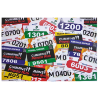 Plantillas para Dorsales de Carrera |   Plantillas Digitales Imprimibles para Números de Carrera con 7 Diseños, Plantilla de Carrera, Pulsera de Tyvek Personalizada