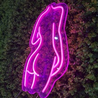 Enseigne néon LED personnalisée en forme de dos de femme nue sexy, décoration de fête en boîte de nuit, lumière LED