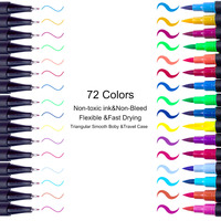 48/60/72 couleurs Art Marqueur pour Dessin Peinture Set Double Brosse Stylo Aquarelle Professionnel Marqueurs