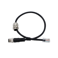 Conector M12 de 4 Pines, Código D, Industrial, Impermeable, Transmisión Estable, Cable Macho-Hembra a RJ45, Arnés de Cables