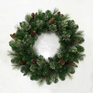 बड़े कृत्रिम क्रिसमस के लिए एलईडी लाइट के साथ बड़े पैमाने पर पुष्पांजलि अर्पित करते हैं - Product Image 2