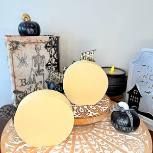 Décoration d'Halloween : Lune avec chat noir ou chauve-souris, décoration de tablette en bois, pour un style étrange, amusant, fantaisiste et rustique, idéale pour présentoir à étages. Jouets d'Halloween - Product Image 6