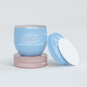 Tarros Cilíndricos de Aluminio para Cosméticos con Tapa, para Crema Facial, Champú y Loción, Impresión Personalizada - Product Image 1
