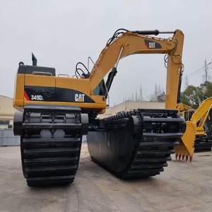 Excavatrice amphibie Caterpillar d'occasion en bon état, à long bras, 50 tonnes, pour travaux de dragage maritime et de travaux fluviaux - Product Image 5