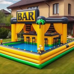 Bar Tiki gonflable en PVC de haute qualité avec zone piscine pour fêtes en extérieur, événements en plein air, fêtes d'anniversaire pour adultes - Product Image 6