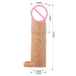 Yeniden yapay Penis artırıcı kauçuk Dick erkek horoz genişletici Penis uzatma kollu erkekler için Comdom - Product Image 6
