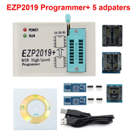 Programmateur Flash SPI USB Haute Vitesse EZP2019+ Kit Complet avec Multiples Adaptateurs de Douilles, Prise en Charge des Puces BIOS des Séries 24/25/93