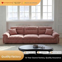 Vente directe usine – Canapé une place en chenille style vintage crème, couleur kaki doux, réglable, pour salon