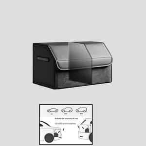 KUYUE Customizable Leather Car Trunk Organizer <strong>Storage</strong> Bag Classic Design Foldable <strong>Folding</strong> Rectangle Custom Size <strong>Storage</strong> <strong>Box</strong> - Product Image 3