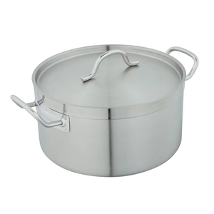 Marmite en acier inoxydable pour cuisine commerciale, casseroles de cuisson pour soupes et bouillons de restaurant, vente en gros d'usine, matériau métallique - Product Image 1