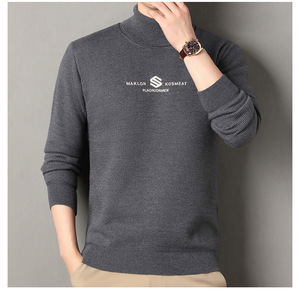 Pull en tricot chaud à col roulé <span class=keywords><strong>pour</strong></span> <span class=keywords><strong>homme</strong></span>, style nouveau, pull en tricot épais brodé décontracté <span class=keywords><strong>pour</strong></span> <span class=keywords><strong>homme</strong></span> - Product Image 4