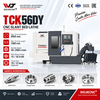 Tour CNC à banc incliné WOJIE TCK56D pour le traitement de composants industriels avec une structure de machine durable