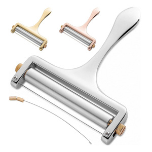 Cortador de Queso Profesional de Mano, Cortador de Queso de Acero Inoxidable con Alambre Ajustable para Cocina, Utensilios para Queso - Product Image 1