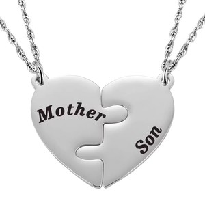 Offerta Speciale: Set di 2 Collane con Ciondolo a Cuore per Padre <span class=keywords><strong>e</strong></span> Figlia, Collana in Acciaio Inossidabile per Madre <span class=keywords><strong>e</strong></span> Figlio - Product Image 2