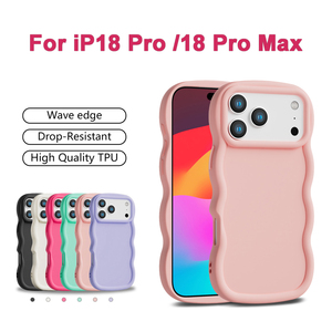 Coques de téléphone ondulées pour <span class=keywords><strong>iPhone</strong></span> 18 17 16 15 Pro Max 14 Plus 13 12 11 XR XS – Étui de protection DIY antidérapant en TPU doux au toucher - Product Image 1