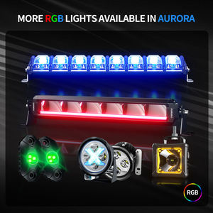 אורורה פטנט <span class=keywords><strong>Led</strong></span> אור בר 10 אינץ' ללא ברגים בר דה לוז RGB סורגי אור <span class=keywords><strong>Led</strong></span> אורות שטח למשאית טרקטורון UTV רכב