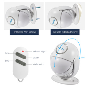 <span class=keywords><strong>KERUI</strong></span>-<span class=keywords><strong>alarma</strong></span> de bienvenida WP7, Sensor de movimiento PIR infrarrojo inalámbrico, timbre de puerta - Product Image 2