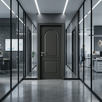 Porte intérieure moderne insonorisée en panneau mélaminé laqué avec technologie de noyau solide pour chambre, hôtel, bureau, garantie 5 ans