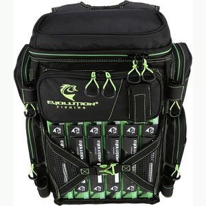 Sac à dos de pêche avec porte-cannes et 4 boîtes à pêche, sac de pêche d'extérieur avec housse de pluie imperméable, échantillon gratuit - Product Image 1