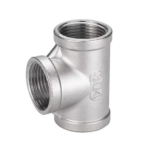 Raccord en T à filetage interne en acier inoxydable 304/201, connecteur de diamètre égal, 4/6/1 pouce, raccord de plomberie générique - Product Image 5