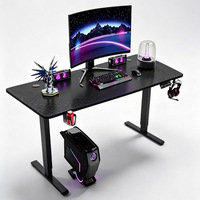 Bureau debout motorisé avec structure métallique pour bureau de direction et jeux électroniques, bureau à hauteur réglable électriquement