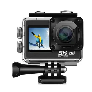 Cámara de Acción impermeable 5K 30FPS Super HD, vídeo 24MP, subacuática, 170 grados, gran angular, pantallas táctiles, WiFi, deportiva