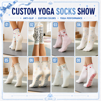 Calcetines de Alta Calidad con Logotipo Personalizado, Calcetines Transpirables para Pilates para Mujer, Calcetines Antideslizantes para Deportes