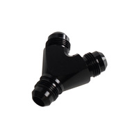 Adaptor Pipa Oli Modifikasi Mobil Tipe Y Konektor Aluminium Hitam Adaptor Pendingin Oli AN4 AN10