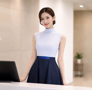 Blazer de Mujer con Cuello Alto de Poliéster Personalizado OEM ODM, Traje de Blazer - Product Image 6