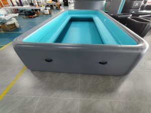 <span class=keywords><strong>Piscine</strong></span> gonflable carrée Drop Stitch, portable, pour la famille, en PVC, pour jeux aquatiques en plein air - Product Image 5