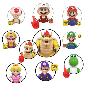 WM6103 <span class=keywords><strong>Mario</strong></span> <span class=keywords><strong>Bros</strong></span>. Figuras de Acción en Miniatura de Personajes de Videojuegos, Juego de Bloques de Construcción Compatible con Ladrillos Pequeños Estándar, Juguete de Bolsillo Económico - Product Image 1
