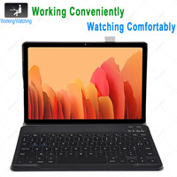 Casing Keyboard untuk Samsung Tab A6 A8 A7 Lite S6 Lite S7 FE S8 Plus, Casing Keyboard dengan Layar Lepas Magnetis