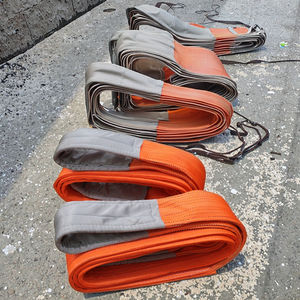 고강도 5톤 산업용 크레인 리프팅 벨트 5~8미터 길이 평면 이중 버클 링 아이 웨빙 슬링 무한 패턴 - Product Image 6