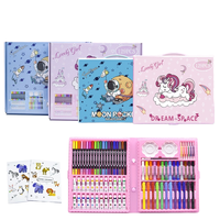 Ensemble de 129 pinceaux en plastique pour enfants, stylo spécial pour étudiants, stylo à pointe fine coloré, marqueur acrylique, marqueurs d'art pour la rentrée scolaire