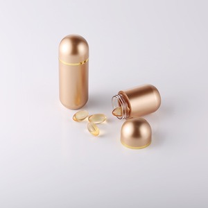 Bouteille de conditionnement de capsules alimentaires de 10 ml en gros, forme de <span class=keywords><strong>capsule</strong></span> dorée, <span class=keywords><strong>distributeur</strong></span> de compléments alimentaires de qualité supérieure - Product Image 2