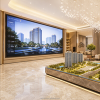 Pantalla LED COB de Alta Frecuencia de Actualización de 3840 Hz, P1.2 P1.5 P1.9, Curva, Empalmable, 90 °   Video Wall de Esquina para Espacios Virtuales