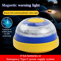 Baliza de Emergencia V16 Homologada DGT 2026 con Geolocalización GPS, Luz de Advertencia para Automóvil, Impermeable IP54 y Visibilidad de 360°