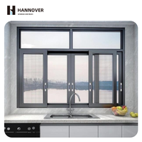 HANNOVER Aluminio Diseño eficiente de la energía Ventanas correderas Ventanas deslizantes suaves Otros Ventana corrediza de aluminio de vidrio