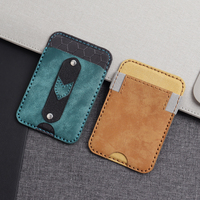 Dompet tempat kartu magnetik, dompet belakang ponsel Slot kulit dengan tempat kartu untuk iPhone Samsung