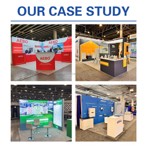 A-NEW AN-10x20 argent aluminium personnalisé Tension toile de fond stand d'exposition-Portable écologique résistant aux flammes assemblage <span class=keywords><strong>facile</strong></span> - Product Image 4