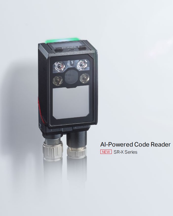 Keyence SR-X100W Industrial AI Barcode Reader - Autofocus, CMOS