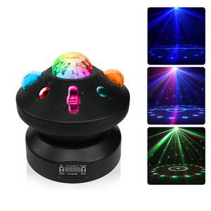 4 en 1 LED Magic Ball Beam Pattern Iluminación de escenario RGBW Emisión de láser giratorio para fiesta DJ Disco Home Bar Boda - Product Image 1
