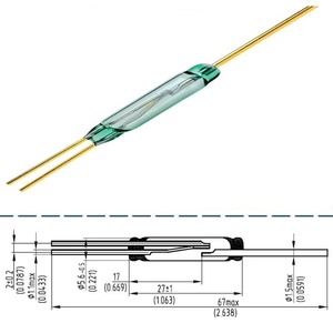 Sensor de interruptor de láminas normalmente abierto MKA17103 AT15-20 de 7 mm con alto voltaje de ruptura y cubierta de vidrio - Product Image 3