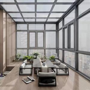 Terrasse, balcon, solarium en aluminium moderne sur mesure, verre trempé isolé, extérieur indépendant, solarium toutes saisons pour villa - Product Image 3
