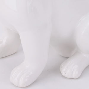 रेडीको नवीनता सफेद और सोने के सिरेमिक बुलडॉग के साथ शेल्फ डेस्क और अद्वितीय पालतू उपहार के लिए बॉल आधुनिक घर सजावट के साथ - Product Image 5