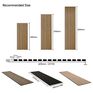 Panneaux acoustiques modernes en placage de bois de chêne naturel avec revêtement doré, NRC élevé de 1,0, pour chambre à coucher, salon, appartement, très efficaces - Product Image 3
