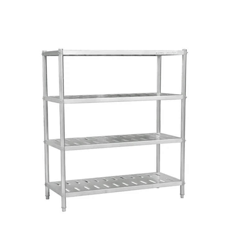 Commercial Kitchen stainless steel shelf warehouse storage rack shelving upright 4 layer shelf for restaurant